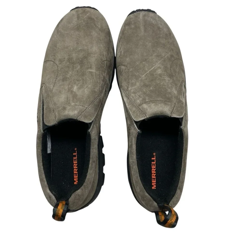 Merrell Jungle Moc‎ Slip On Suede Comfort Brown Shoes Mens 10 wide Casual